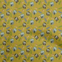 Onuone pamučni dres tamno senf tkanina Owl šivaći materijal za ispis tkanine sa dvorištem širom