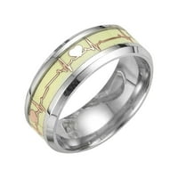 Wozhidaoke prstenovi za žene Europe i Ameriku Titanijum čelični svijetli čarobni prsten Fluorescentni