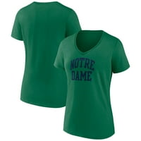 Ženska fanatika brendirana zelena Notre Dame borbe protiv irske osnovne luke V-izrez majice