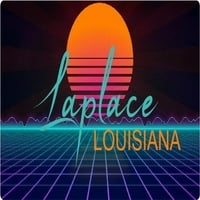 Laplace Louisiana Vinil Decal Stiker Retro Neon Dizajn