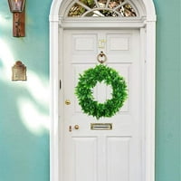 Haillom lažni obruč Zeleni vijenac za zelenstvo za zelenilo, ukras umjetnog vješalica za vrata Božić