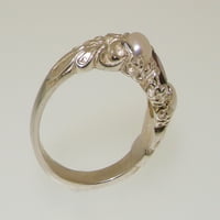 Britanci napravio je 10k bijeli zlatni prirodni gornji i kultivirani biserni ženski trilogijski prsten