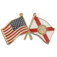 Pinmart's Florida i SAD ukrštene zastave za zastavu Emajl rever