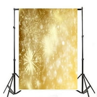 7x5ft Photography Backdrop sretan novogodišnji fantastični vatromet Zlatni bokeh Sparkle centriraci