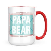Neonblond Papa Bear Očev dan Bold Blue Design Gol poklon za ljubitelje čaja za kavu