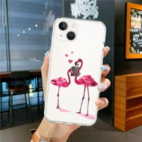Pink Flamingo prozirna fonekaza za iPhone 13, pro max, 12,12proma za iPhone11, pro, pro max, plus 6s