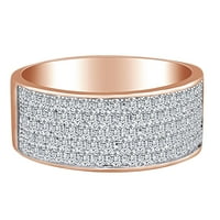 1. CTTW okrugli oblik bijeli prirodni dijamantni angažman modernog prstena za brisalni prsten u 10K