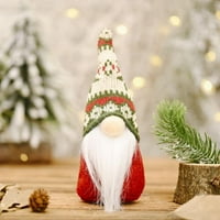 Fathom Božićni ukrasi snježne pahuljice pletena šešir šumskih starih kratkih ukrasa bez lica s likom