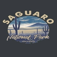 Nacionalni park Saguaro, Arizona, pustinjski pejzaž, kontura