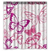 Leptir ljeto ružičasti silhouettes vodootporni poliesterski tkanini za tuširanje