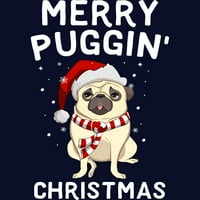 Merry Puggin 'Božićni juniorci Mornari Plavi grafički tee - Dizajn ljudi