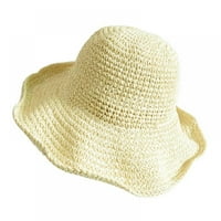Ženska disketa Sklopivi šešir za sunčanje Ljeto Travel Wide Wimple Cap Dame Straw Beach Hat