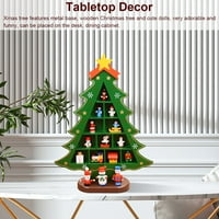 Mašinski drveni tablica božićno stablo ukras za ukrašavanje lutka desktop Center komad dekor metalna