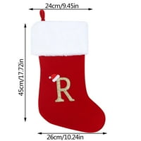 Uskršnji ukrasi novi monogram božićne čarape čarape klasične personalizovane čarape za porodičnu odmor
