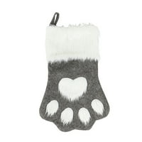 Carolilly Božićna čarapa dugodlaki pas kandža Božićne čarape poklon torba Božićna stabla ukrasi Božićne