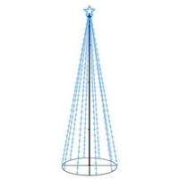 Tomshoo Christmas Cone Tree Plave LEDS FT