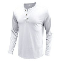 Muškarci dugih rukava bify mišićna osnovna čvrsta čista bluza za bluzu majica