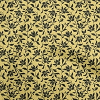 Onuone poliester Spande Yellow tkanina cvjetna silueta DIY odjeća za prekrivanje tkanine Ispis tkanina