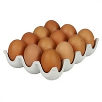 Početna Osnove odjeljak Keramička ladica za jaja, bijela, 7.3x5.5x