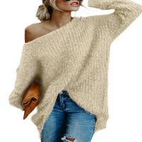Ženski pulover dugi pulover raglan rukav s rukavom vratom