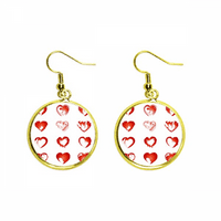 Valentinovo Hearts Crvena skica ušne na nakit za odbacivanje nakita