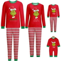 Grinch Božićne božićne pidžame za obiteljski božićni PJS Usklađivanje setova Classic Grinch Xmas Odeća