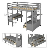 Potkrov sa dva odvojena površina, višenamjenski krevet u potkrovlju sa ugrađenim stolom i dve ladice,