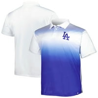 Muški bijeli Royal Los Angeles Dodgers Big & visok sublimirani polo