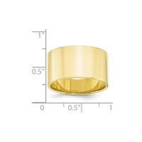 10k žuto zlato ravna ravnica klasična vjenčana prstena veličine 5,5