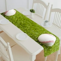 Bejzbol na lažnom zelenom travnjaku za trčanje placemat stolnjak za kućni dekor