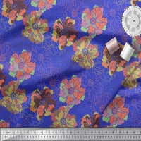 SIMOI CREPE svilena tkanina Peony cvjetni ispisani tkaninski dvorište širom