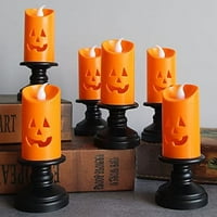 Halloween Pumpkin Oblik LED svjetlo sa baterijom gumba Halloween LED noćne svijeće Noć vještica bez