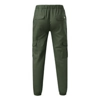 Baccoc Cargo Hlače za muškarce muške hlače Muške čvrste boje alata za više džepa Ležerne hlače pantalone