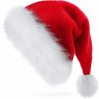Božićni šešir, Santa šešir odrasli Holiday Božićni kašit Unise Velvet ugodan božićni šešir-crveni