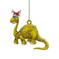Božićni ukrasi za vješanje DIY Slatki crtani Dinosaur ukras za ukrašavanje drveća reflektor za obrtni