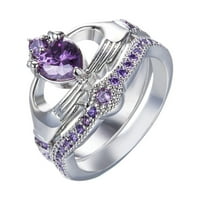 Prstenovi za žene Poklon bijeli kameni nakit ručno rađeni prsten za rezanje prstena za vjenčanje prstenovi