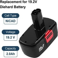 C Zamjenska baterija Kompatibilna sa obrtnom 19. Volt baterija C Diehard 315. 315. Akumulatorski alati