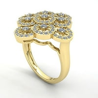 Originalni 0,5ctw okrugli rez Dijamantni dame Vintage Interlinkreni obljetni angažman prsten od punog