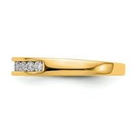 0.27ct. CZ Čvrsta stvar 14k žuti zlatni vjenčani vjenčani prsten