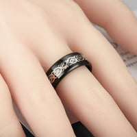 Hyda Men Ring Sjajan jednostavan nakit oprema za zmaj Zmaj uzorak užareni prsten za upoznavanje
