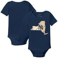 Dojenčad Tiny Turpap Navy New York Yankees State Outline Bodysuit