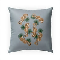 Tiger palmi svijetli plavi vanjski jastuk od Kavka dizajna