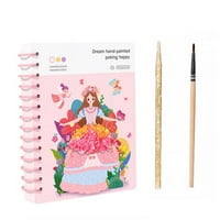 Postavite modnu knjigu crteža sa naljepnicama olovka Slatka princeza haljina dječja knjiga dječji DIY