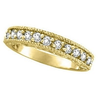 Polu-vječnost dijamantski prsten vjenčani vend 14k žuto zlato