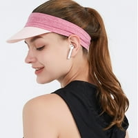 Sportski vizir HATS Žene muškarci, UV zaštita Prozračna podesiva bejzbol kapa za golf na plaži, ružičasta,