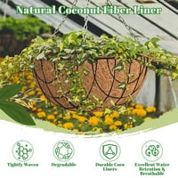 Okrugli zamjenski koko obloge za viseću korpu Prirodna kokosova vlakna za kokosove vlakna za saksije
