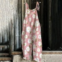 Ženske cvjetne ispis hlače Bohemian Palazzo hlače Lagana težina Potpuna Jednobojni kombinezon Ležerne