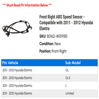 Prednji desni ABS senzor brzine - kompatibilan sa - Hyundai Elantra