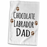 3Droza čokolada labrador pas tata - Doggie prema pasmini - Lab Brown Muddy Paw Prints - Doggy Lover