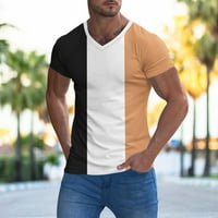 HGW vrhovi za muškarce modni muški casual slim fit s kratkim rukavima T majice pamučna mekana lagana